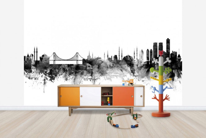 PHOTOWALL / Istanbul Skyline Black (e25369)