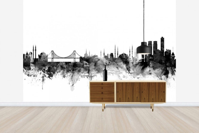 PHOTOWALL / Istanbul Skyline Black (e25369)