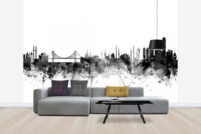 PHOTOWALL / Istanbul Skyline Black (e25369)