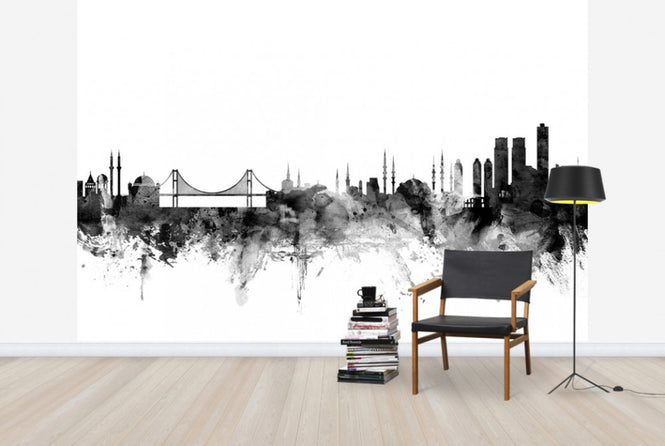 PHOTOWALL / Istanbul Skyline Black (e25369)