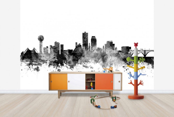 PHOTOWALL / Knoxville Tennessee Skyline Black (e25374)