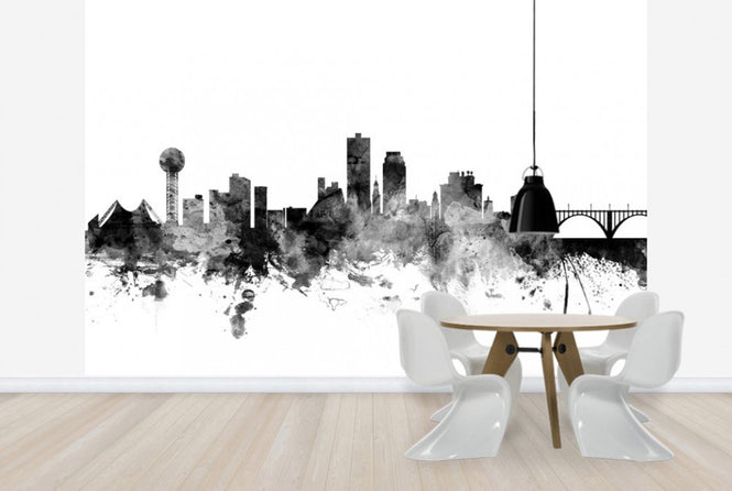 PHOTOWALL / Knoxville Tennessee Skyline Black (e25374)
