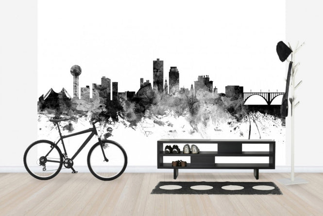 PHOTOWALL / Knoxville Tennessee Skyline Black (e25374)