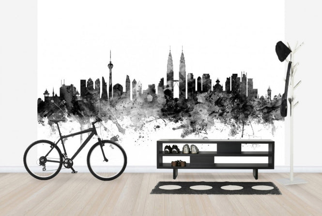 PHOTOWALL / Kuala Lumpur Skyline Black (e25375)