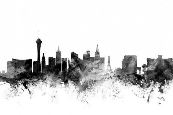 PHOTOWALL / Las Vegas Skyline Black (e25377)