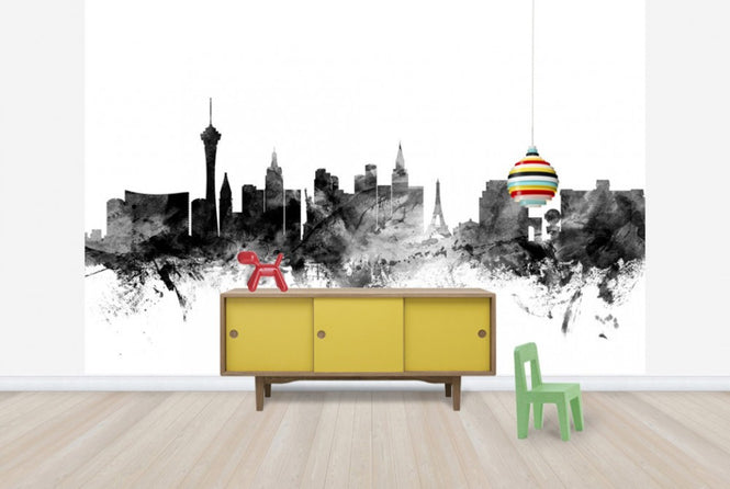 PHOTOWALL / Las Vegas Skyline Black (e25377)