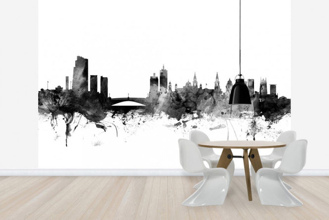 PHOTOWALL / Leeds UK Skyline Black (e25378)