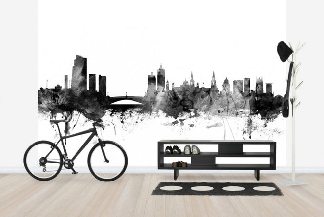 PHOTOWALL / Leeds UK Skyline Black (e25378)