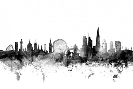 PHOTOWALL / London Skyline 2 Black (e25384)