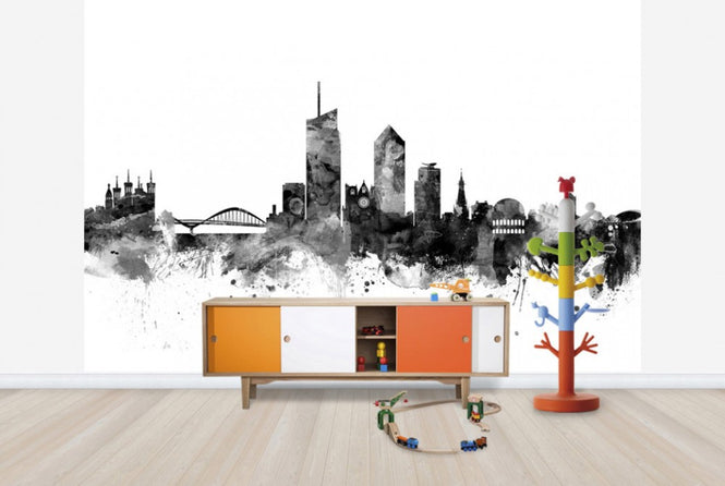 PHOTOWALL / Lyon Skyline Black (e25388)