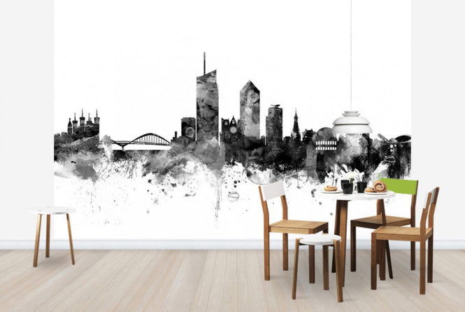 PHOTOWALL / Lyon Skyline Black (e25388)