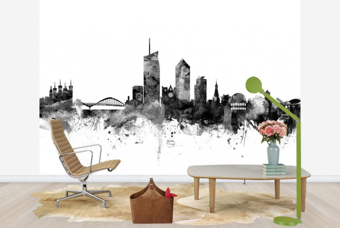 PHOTOWALL / Lyon Skyline Black (e25388)