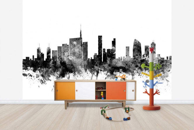 PHOTOWALL / Milan Skyline Black (e25394)