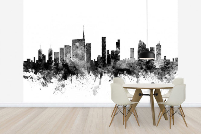 PHOTOWALL / Milan Skyline Black (e25394)