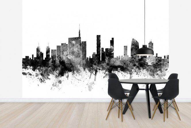 PHOTOWALL / Milan Skyline Black (e25394)