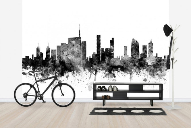 PHOTOWALL / Milan Skyline Black (e25394)