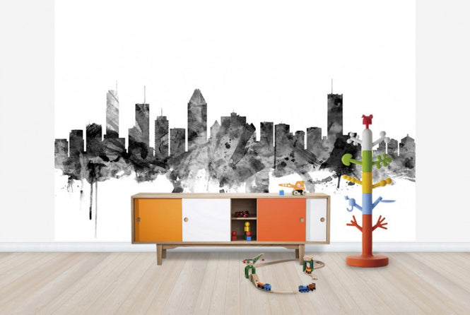 PHOTOWALL / Montreal Skyline Black (e25397)