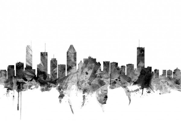 PHOTOWALL / Montreal Skyline Black (e25397)