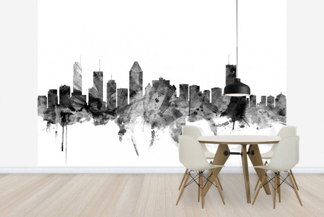 PHOTOWALL / Montreal Skyline Black (e25397)