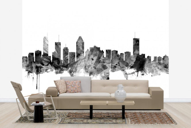 PHOTOWALL / Montreal Skyline Black (e25397)