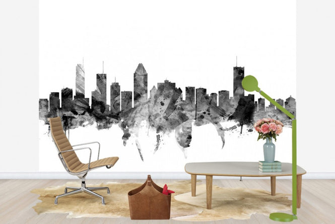 PHOTOWALL / Montreal Skyline Black (e25397)