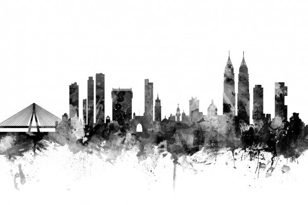 PHOTOWALL / Mumbai Skyline Black (e25399)