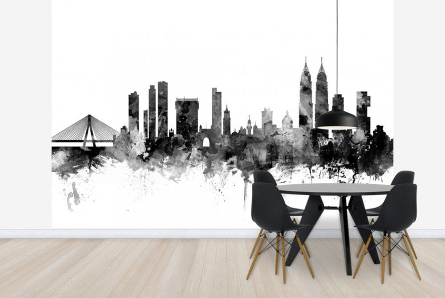 PHOTOWALL / Mumbai Skyline Black (e25399)