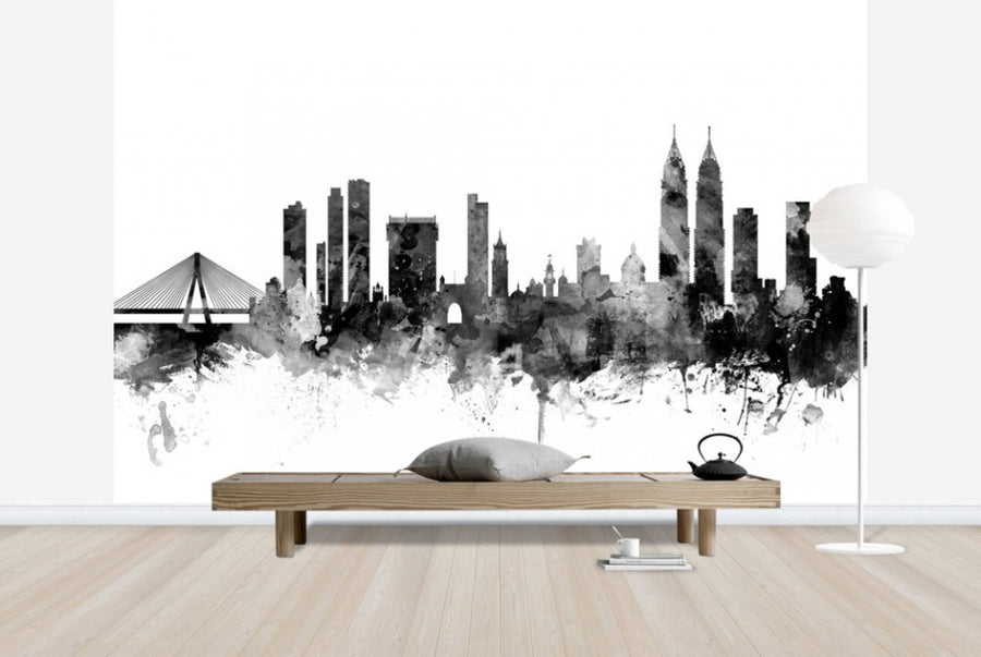 PHOTOWALL / Mumbai Skyline Black (e25399)