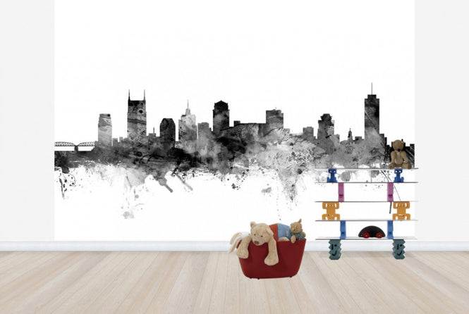 PHOTOWALL / Nashville Tennessee Skyline Black (e25400)