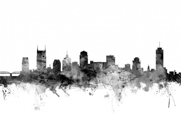 PHOTOWALL / Nashville Tennessee Skyline Black (e25400)