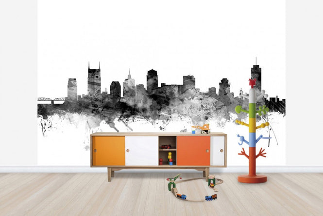 PHOTOWALL / Nashville Tennessee Skyline Black (e25400)
