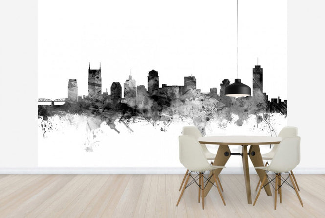 PHOTOWALL / Nashville Tennessee Skyline Black (e25400)