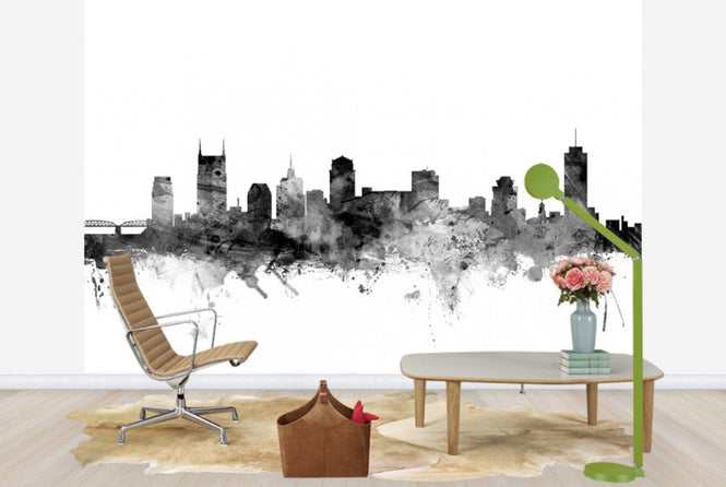 PHOTOWALL / Nashville Tennessee Skyline Black (e25400)