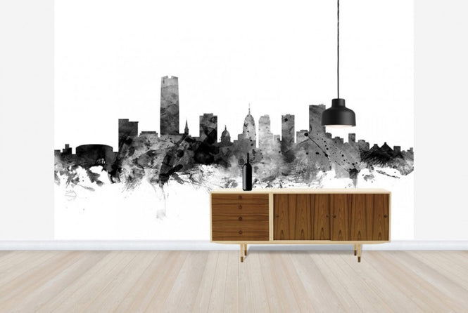 PHOTOWALL / Oklahoma City Skyline Black (e25408)