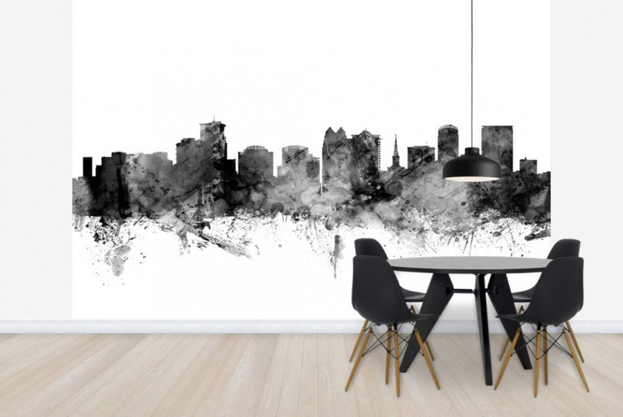 PHOTOWALL / Orlando Florida Skyline Black (e25409)