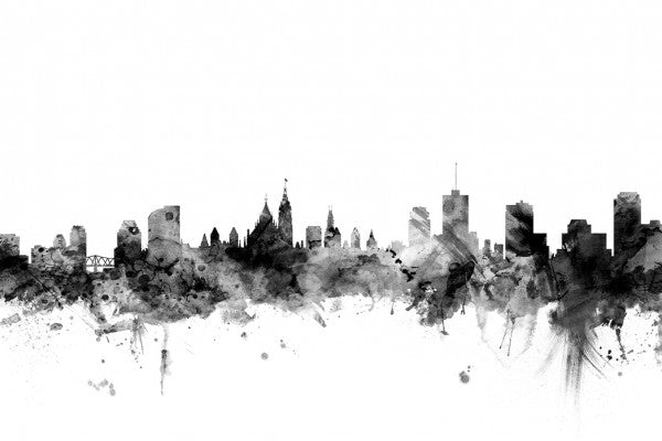 PHOTOWALL / Ottawa Skyline Black (e25410)