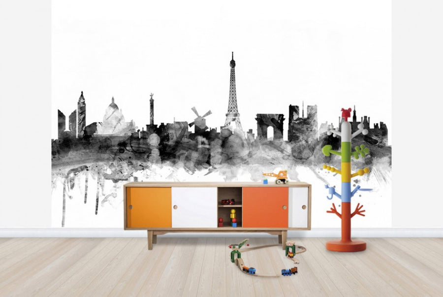 PHOTOWALL / Paris Skyline Black (e25412)