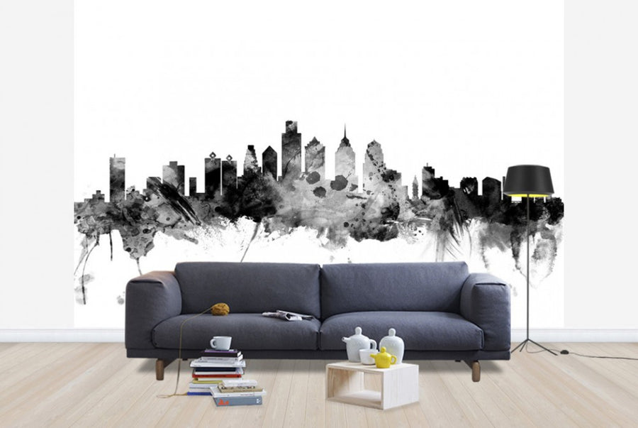 PHOTOWALL / Philadelphia Pennsylvania Skyline Black (e25414)