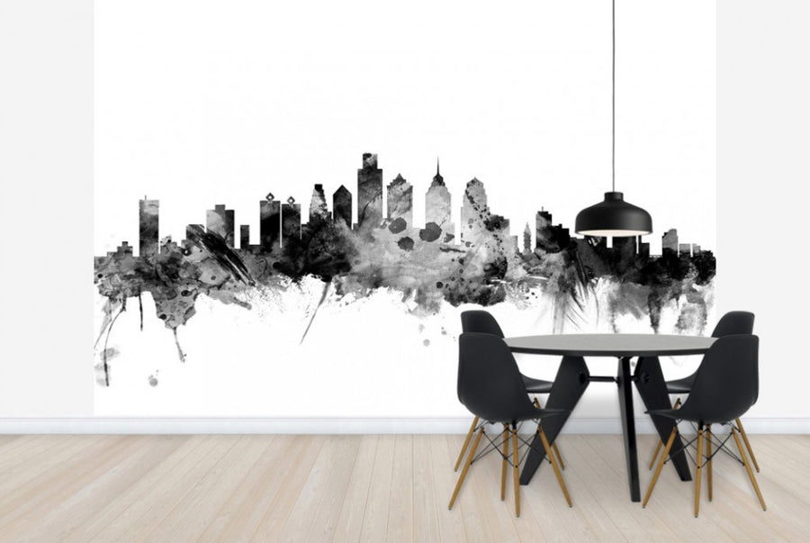 PHOTOWALL / Philadelphia Pennsylvania Skyline Black (e25414)