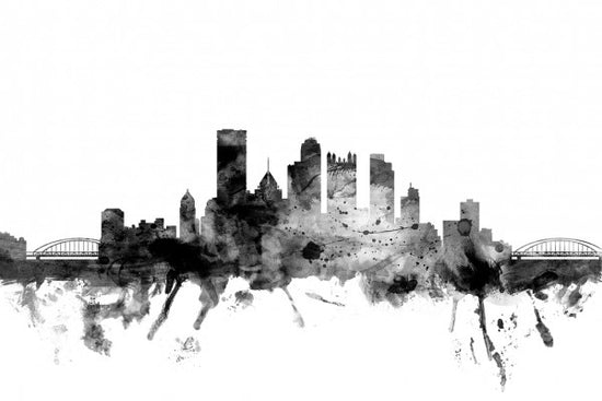 PHOTOWALL / Pittsburgh Pennsylvania Skyline Black (e25416)