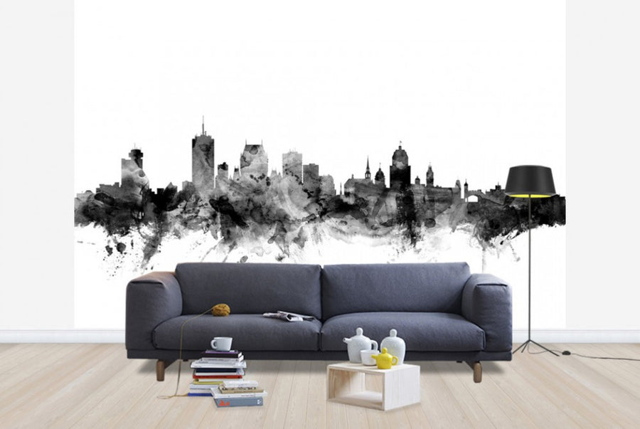 PHOTOWALL / Quebec Canada Skyline Black (e25420)