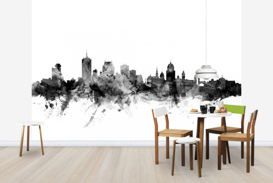 PHOTOWALL / Quebec Canada Skyline Black (e25420)