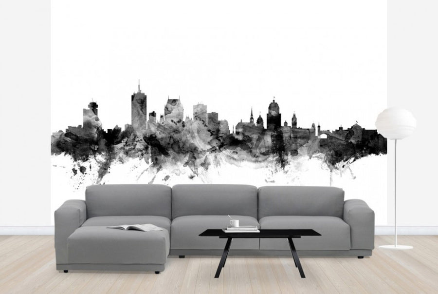 PHOTOWALL / Quebec Canada Skyline Black (e25420)