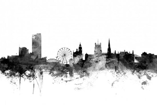 PHOTOWALL / Sheffield UK Skyline Black (e25429)