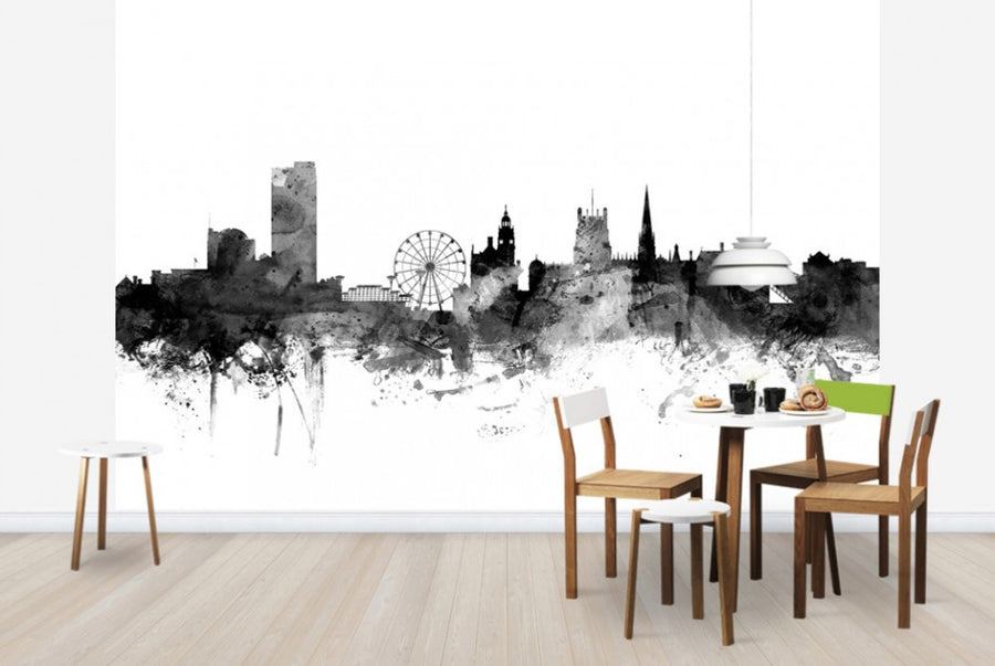 PHOTOWALL / Sheffield UK Skyline Black (e25429)