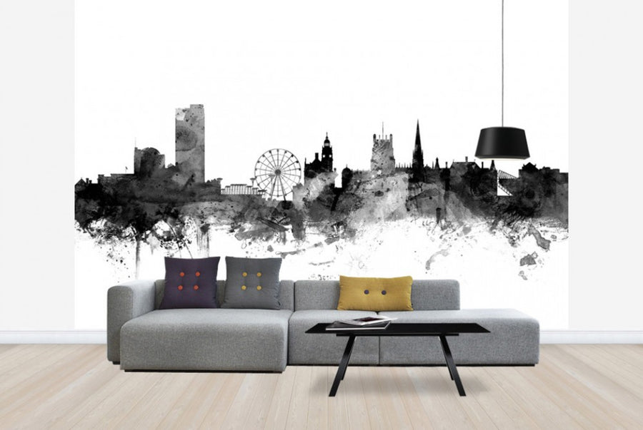 PHOTOWALL / Sheffield UK Skyline Black (e25429)