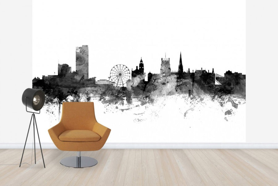 PHOTOWALL / Sheffield UK Skyline Black (e25429)