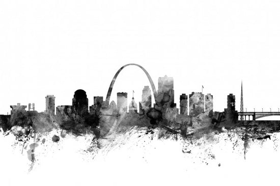 PHOTOWALL / St Louis Missouri Skyline Black (e25431)