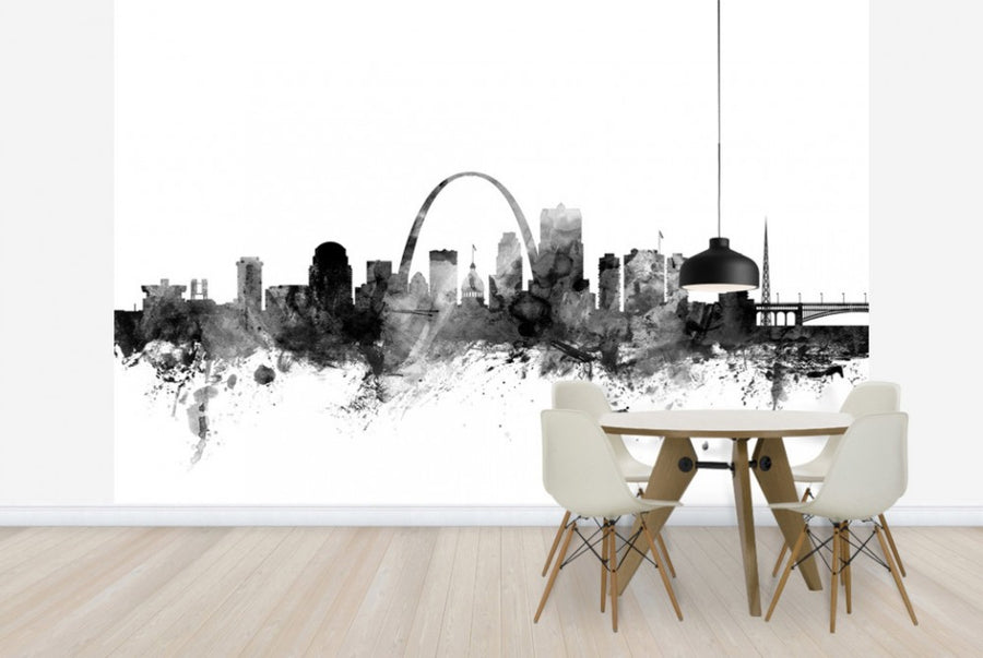 PHOTOWALL / St Louis Missouri Skyline Black (e25431)