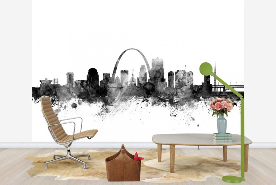 PHOTOWALL / St Louis Missouri Skyline Black (e25431)